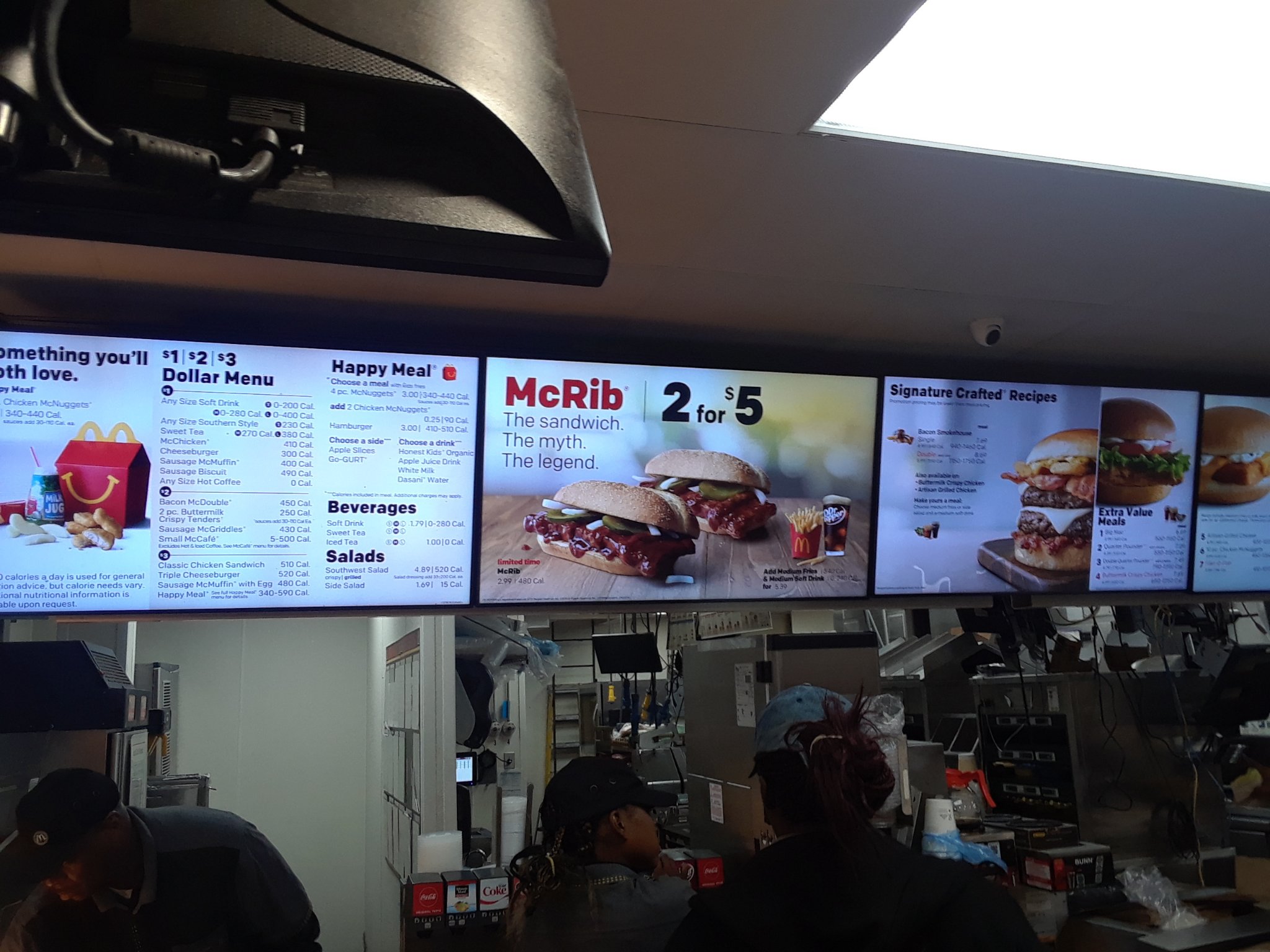 McRib is back! — the McDonald’s menu board inside the restaurant, Thu · Nov 1, 2018