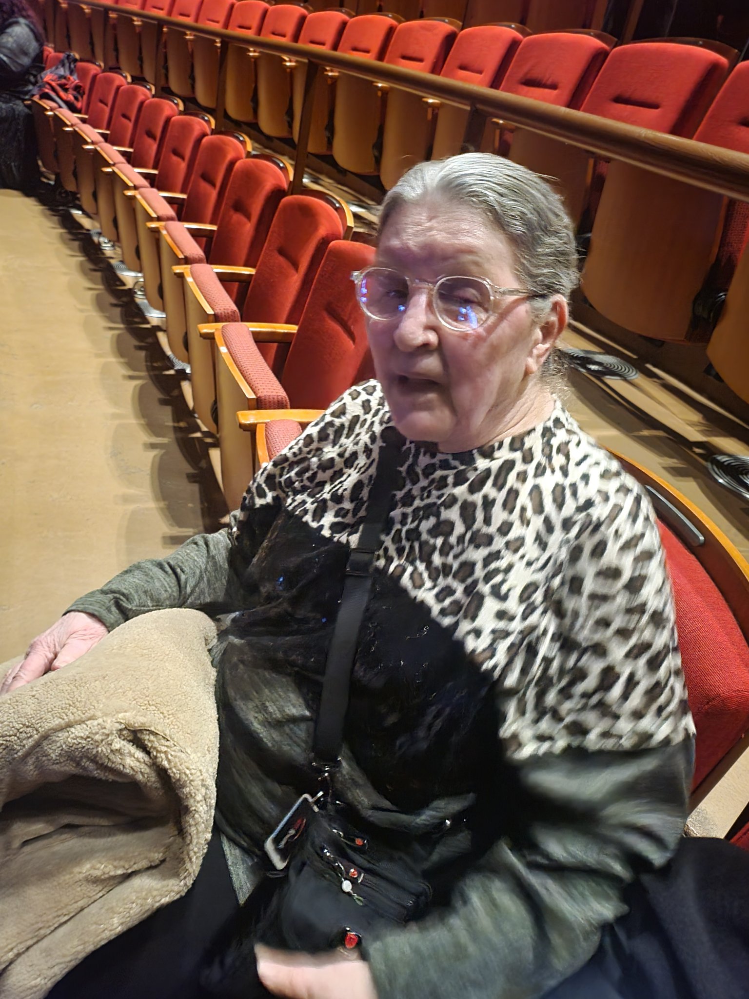 La Bohème — Mom settling into her seat, Sat · Jan 20, 2024