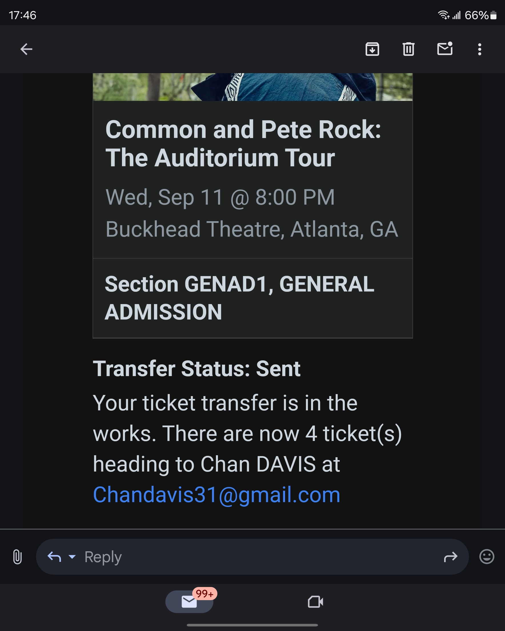 Ticket for Common & Pete Rock at Buckhead Theatre — 2024-09-11